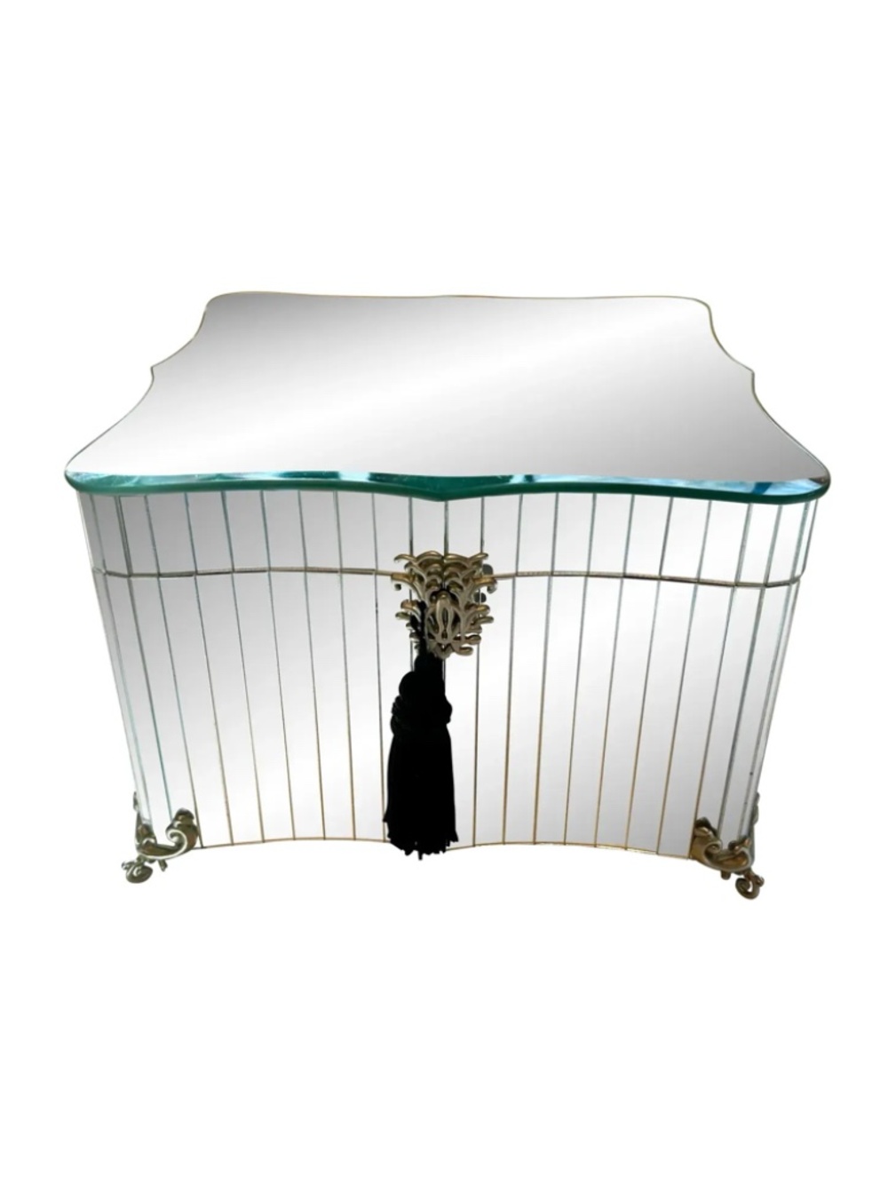 Bombay Company Mirrored Jewelry Box with 2-Tier Storage & Removable Felt Insert